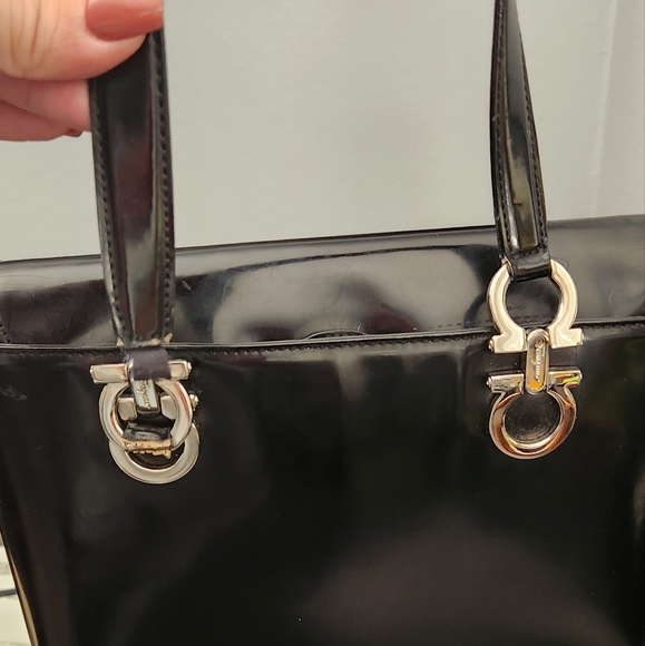 Vintage Salvatore Ferragamo Black Handbag - Picture 10 of 12